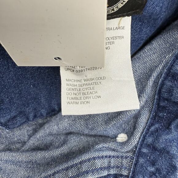 Hunters Select Denim Hunting Shirt Blaze Orange Pheasant Embroidery Men XL Ranch - Picture 11 of 11